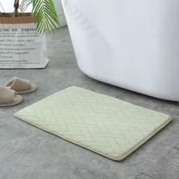 image-Striped Polyester Non-Slip Area Rug - Modern Absorbent Floor Mat