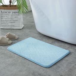 image-Striped Polyester Non-Slip Area Rug - Modern Absorbent Floor Mat