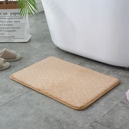 image-Striped Polyester Non-Slip Area Rug - Modern Absorbent Floor Mat