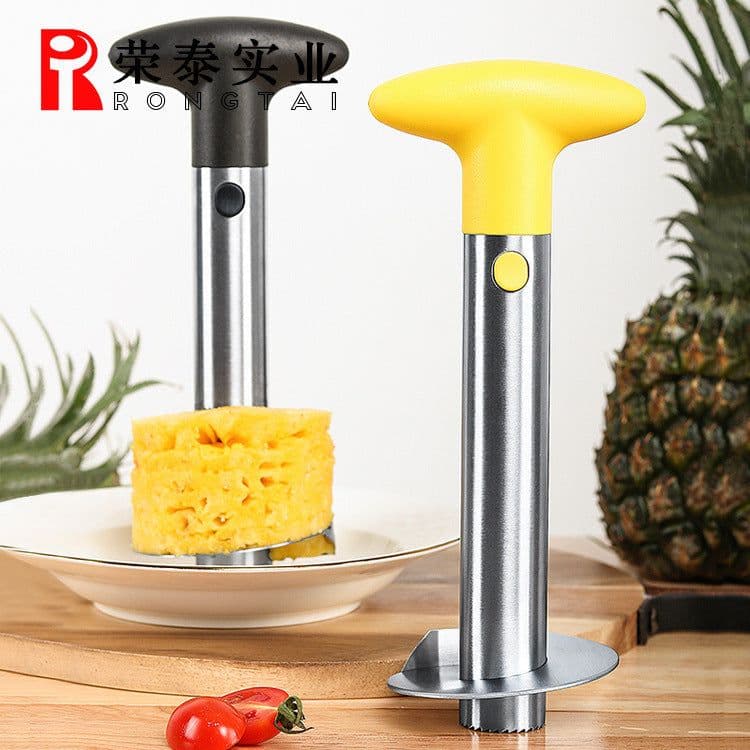 image-Pineapple Corer Peeler, 430 Stainless Steel Fruit Slicer