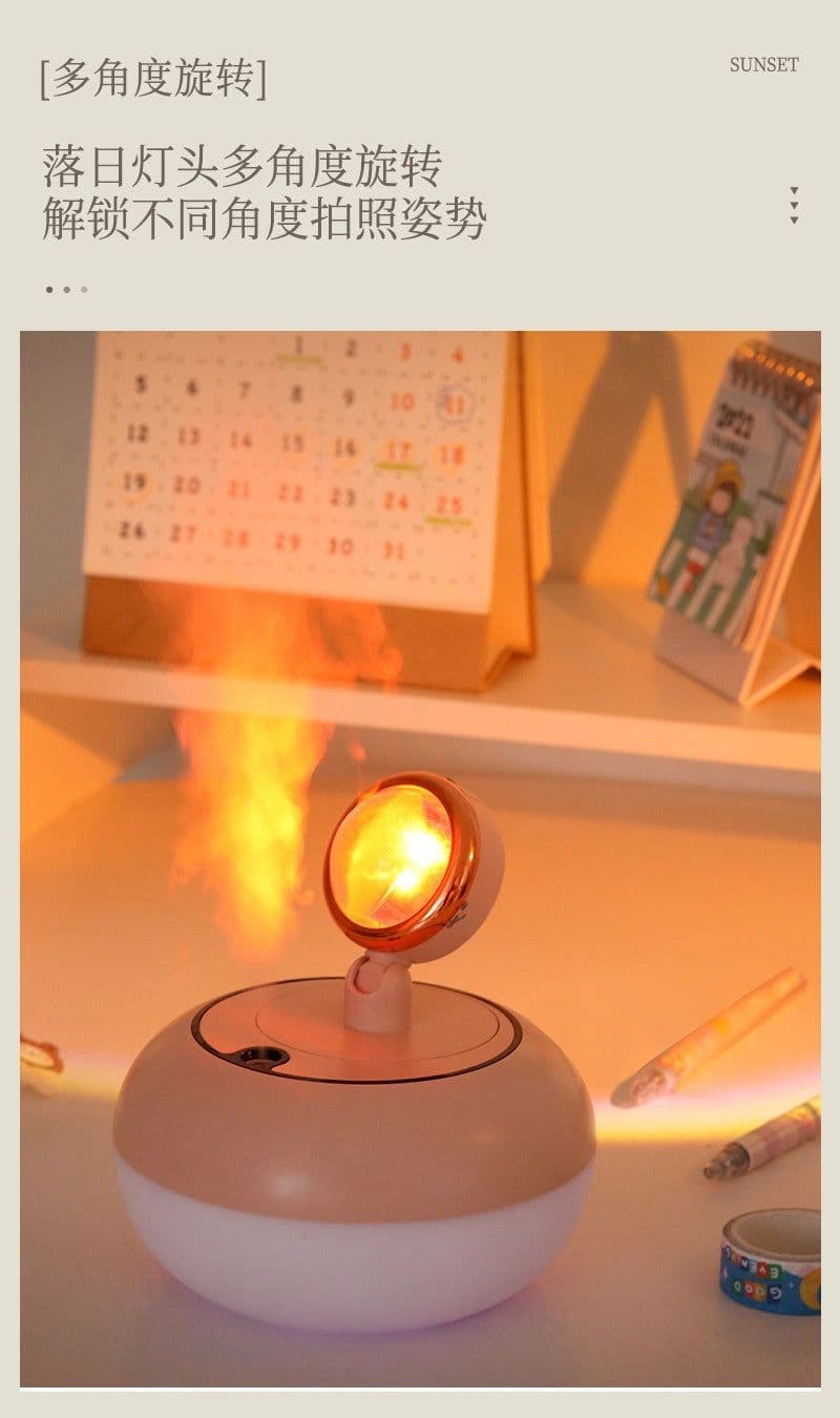 image-XRT Sunset Light Humidifier LL20 USB Desktop Night Light Pink
