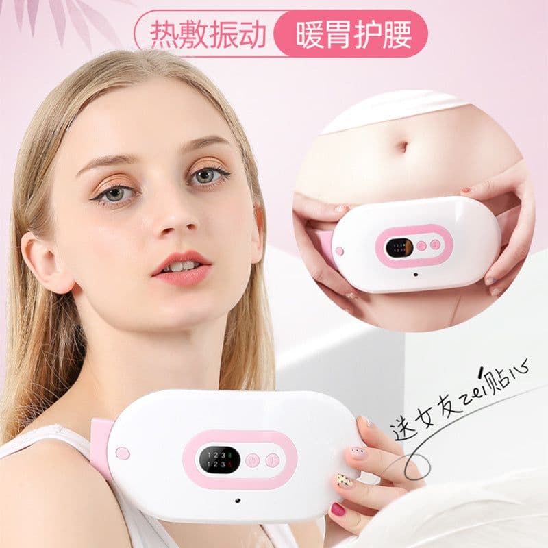 image-Electric Heating Pad Belt for Menstrual Pain Relief with Massage