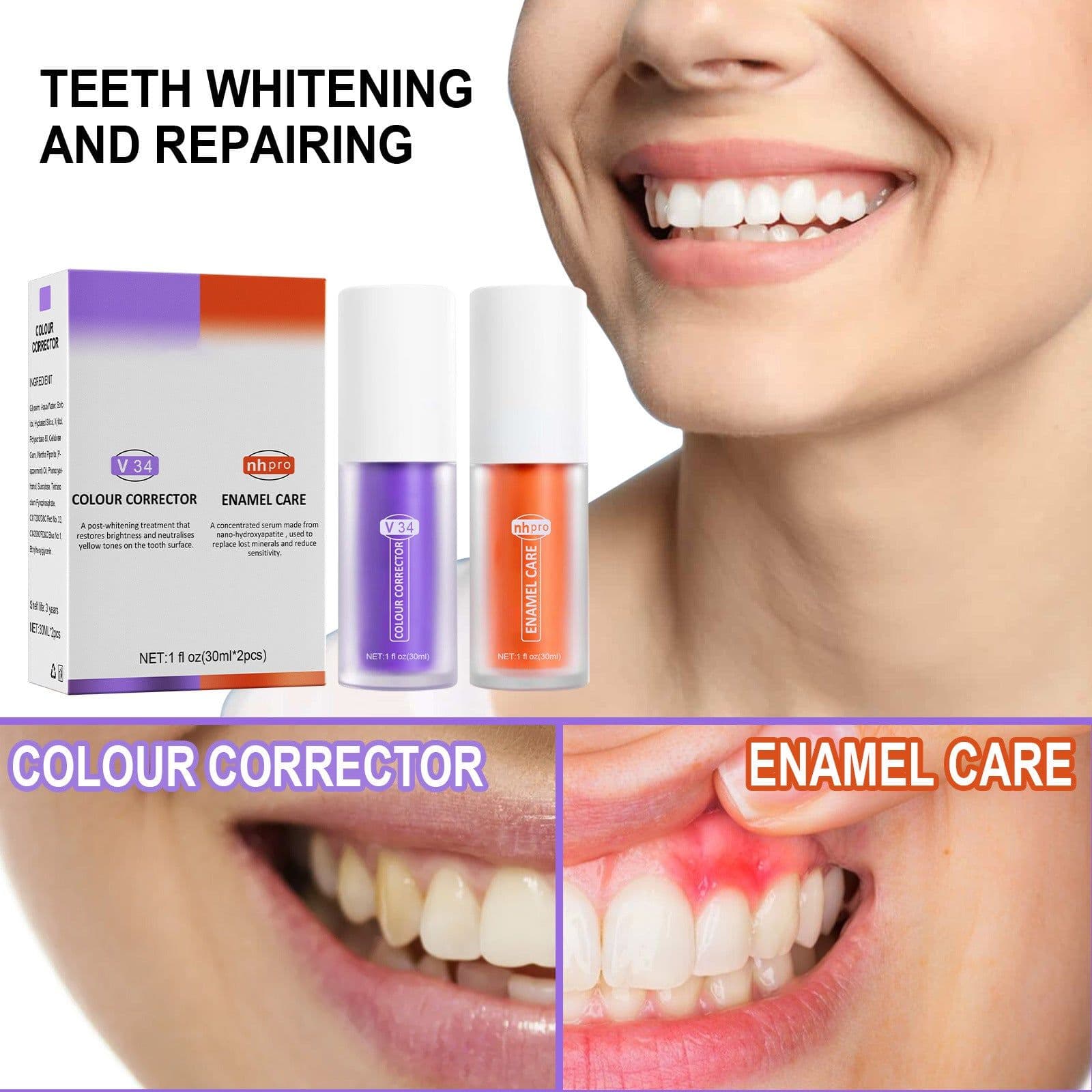 image-EELHOE V34 Teeth Whitening Toothpaste Purple