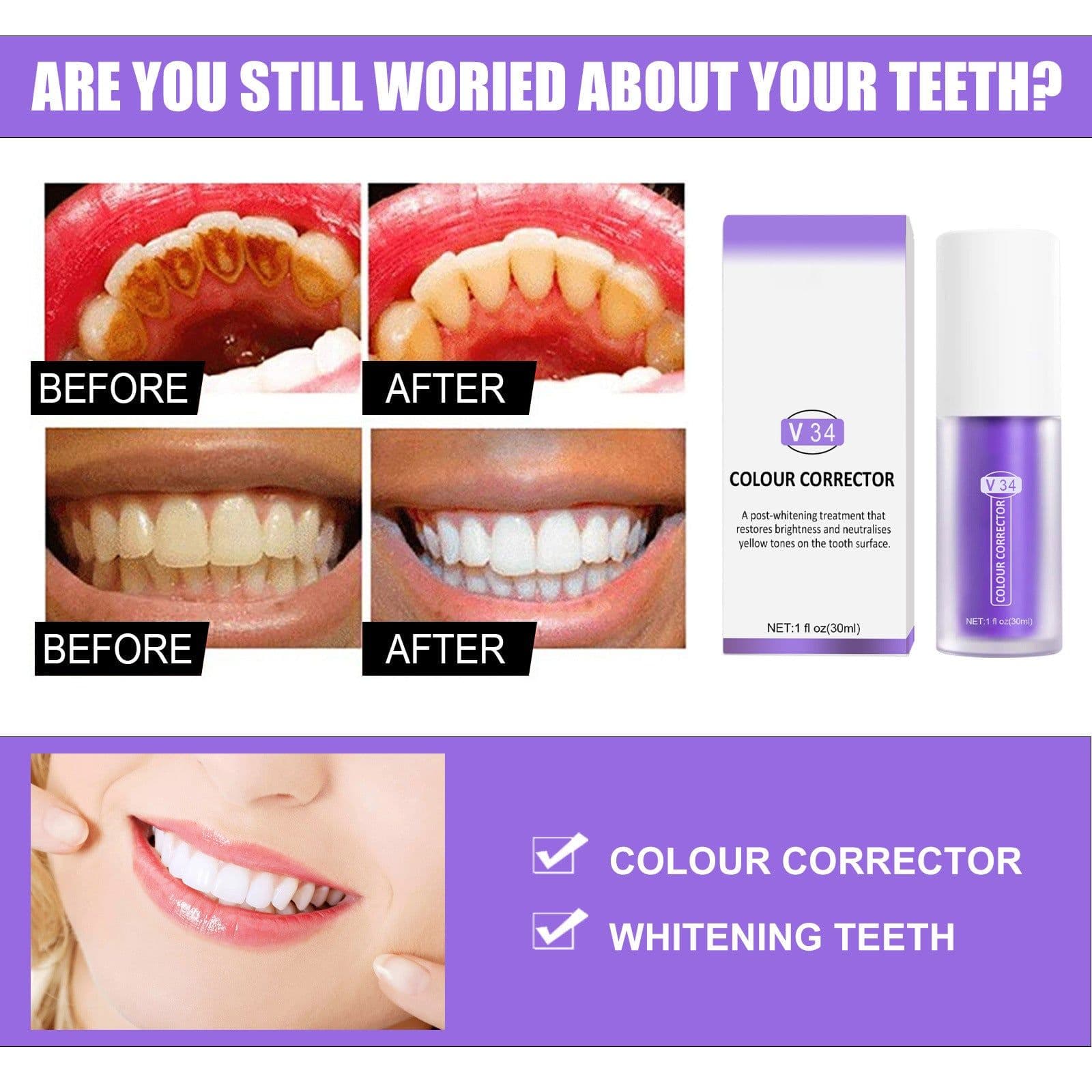 image-EELHOE V34 Teeth Whitening Toothpaste Purple