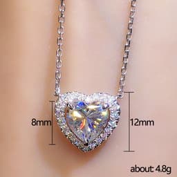 image-Huitan Heart-Shaped Pendant Necklace Copper Chain XL692