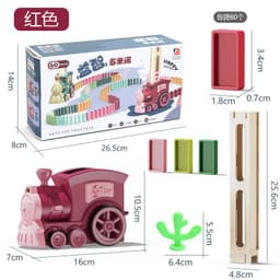 image-Domino Train Building Blocks Set Electric Toy for Kids Ages 3+