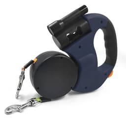 image-Automatic Retractable Dog Leash with LED Flashlight Dual Head