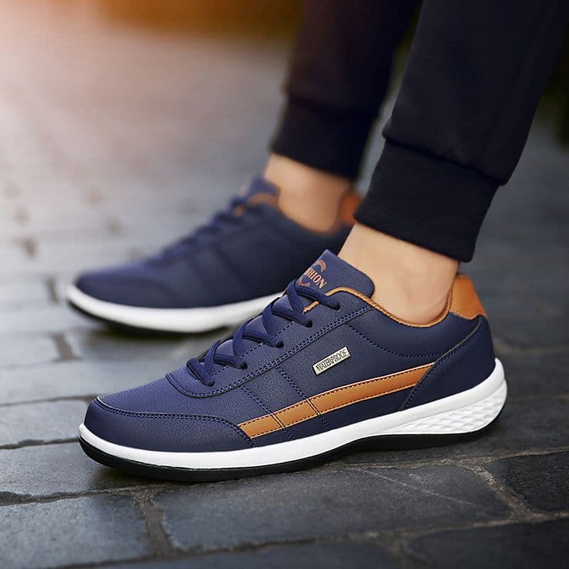 image-Men's Casual Sports Shoes Size 48 Synthetic Leather Low Top