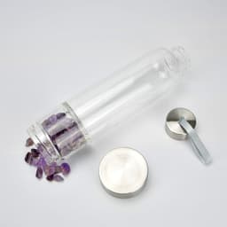 image-Glass Crystal Water Bottle with Lid 500ml Single Layer Outdoor