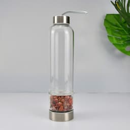 image-Glass Crystal Water Bottle with Lid 500ml Single Layer Outdoor