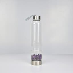 image-Glass Crystal Water Bottle with Lid 500ml Single Layer Outdoor