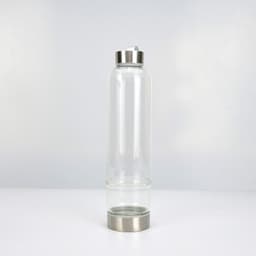 image-Glass Crystal Water Bottle with Lid 500ml Single Layer Outdoor