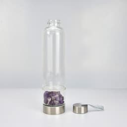 image-Glass Crystal Water Bottle with Lid 500ml Single Layer Outdoor