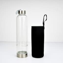 image-Glass Crystal Water Bottle with Lid 500ml Single Layer Outdoor