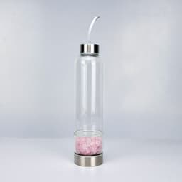 image-Glass Crystal Water Bottle with Lid 500ml Single Layer Outdoor
