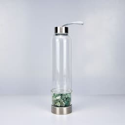 image-Glass Crystal Water Bottle with Lid 500ml Single Layer Outdoor
