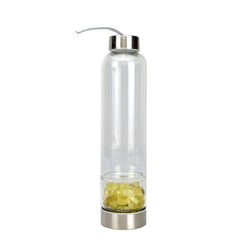 image-Glass Crystal Water Bottle with Lid 500ml Single Layer Outdoor