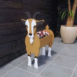 image-Cow and Goat Planter Set - Outdoor Garden Flower Pot Decoration