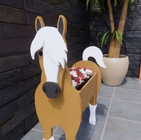 image-Cow and Goat Planter Set - Outdoor Garden Flower Pot Decoration