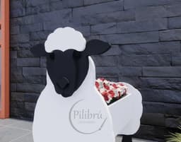 image-Cow and Goat Planter Set - Outdoor Garden Flower Pot Decoration