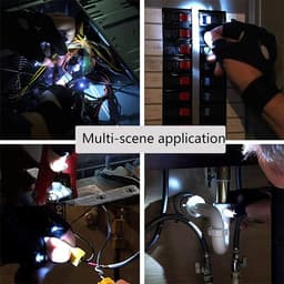 image-LED Fishing Gloves Rechargeable Two-Finger Waterproof Breathable