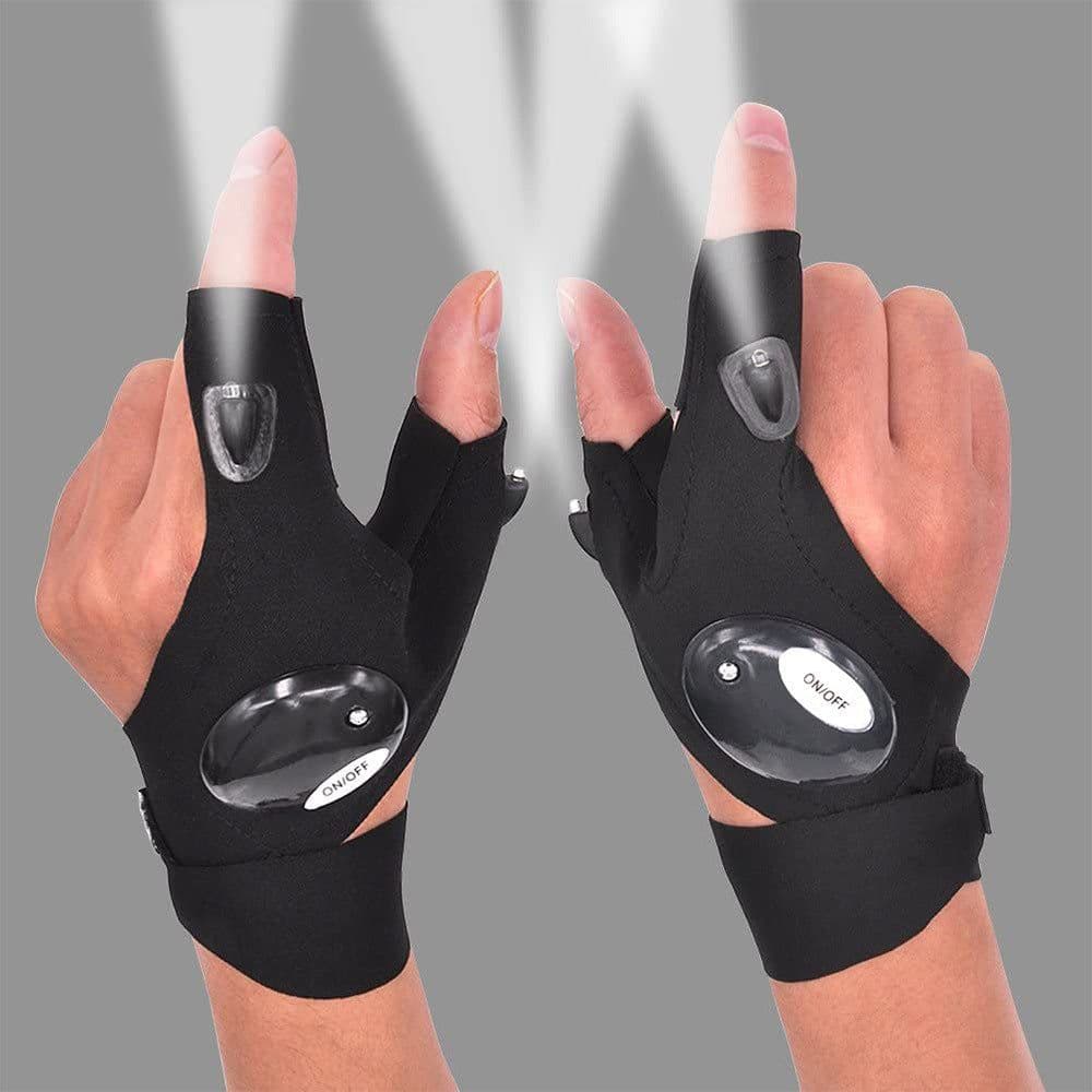 image-LED Fishing Gloves Rechargeable Two-Finger Waterproof Breathable