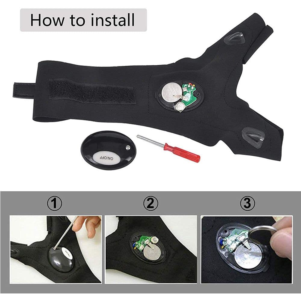 image-LED Fishing Gloves Rechargeable Two-Finger Waterproof Breathable