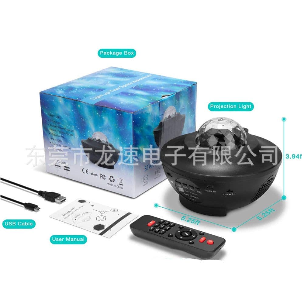 image-Longsu LQ-496 LED Music Starry Sky Projector Light Bluetooth