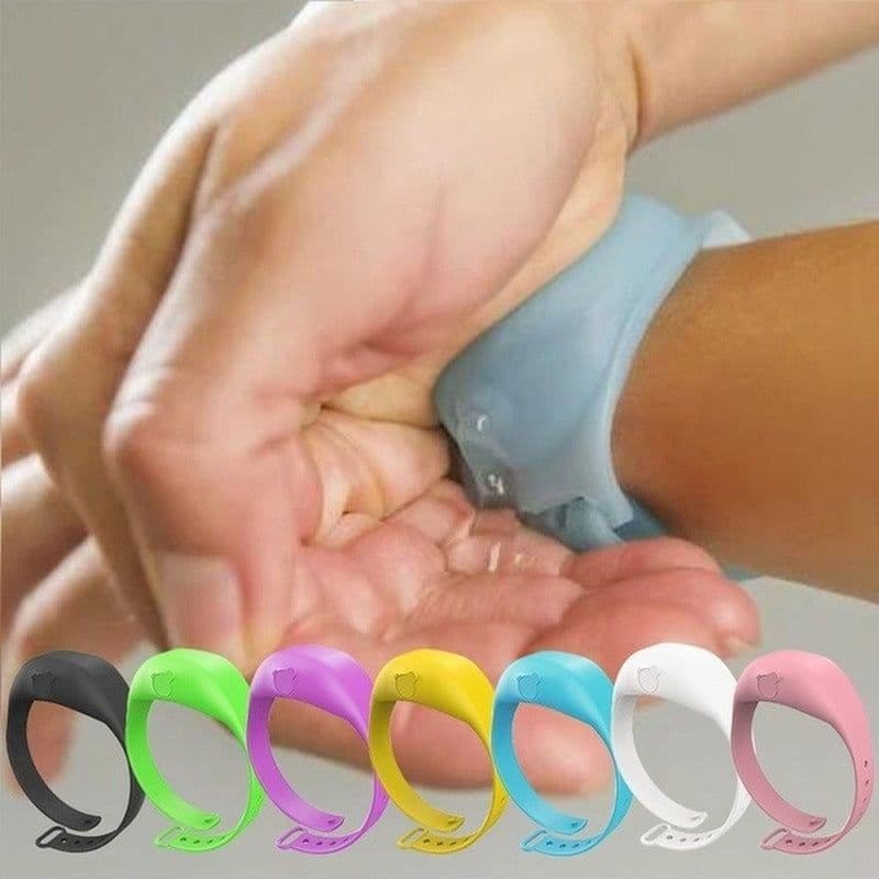 image-Silicone Wristband Bracelet with Liquid Storage - Pink Sports Band