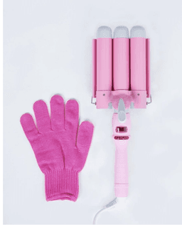 image-LCD Triple Barrel Curling Iron with Temperature Control 20-32mm