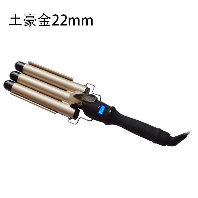 image-LCD Triple Barrel Curling Iron with Temperature Control 20-32mm