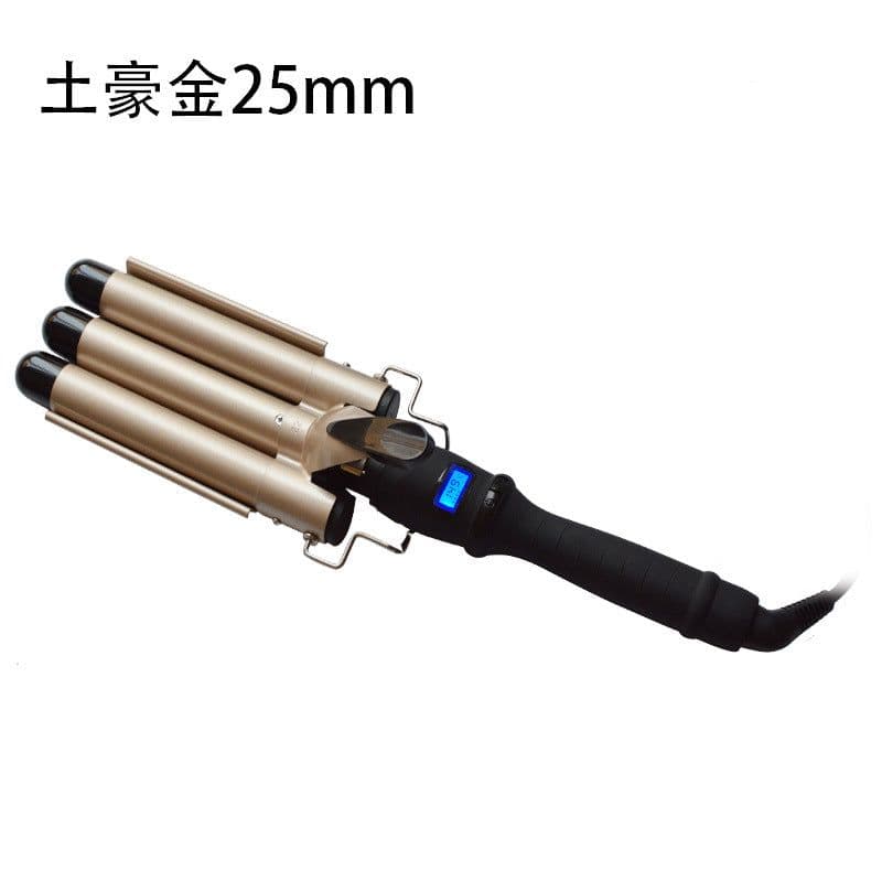image-LCD Triple Barrel Curling Iron with Temperature Control 20-32mm