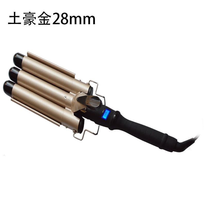 image-LCD Triple Barrel Curling Iron with Temperature Control 20-32mm