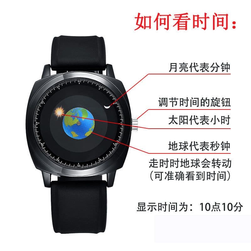 image-Addies Men's Quartz Watch MY-1704 Tonneau 42mm Leather Strap