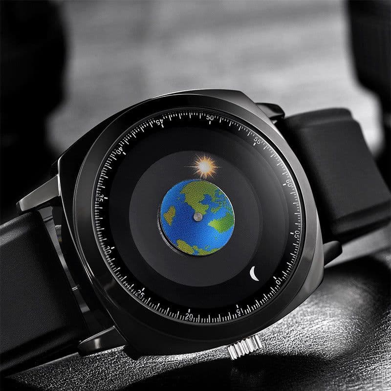 image-Addies Men's Quartz Watch MY-1704 Tonneau 42mm Leather Strap