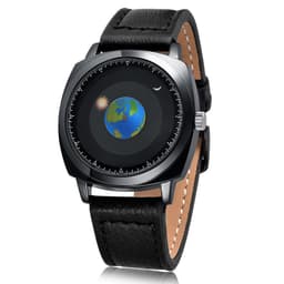 image-Addies Men's Quartz Watch MY-1704 Tonneau 42mm Leather Strap