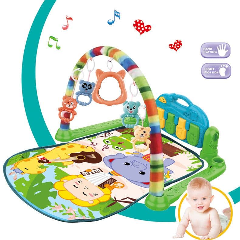 image-Baby Piano Play Mat Gym with Music Pedal Toy 0-12 Months