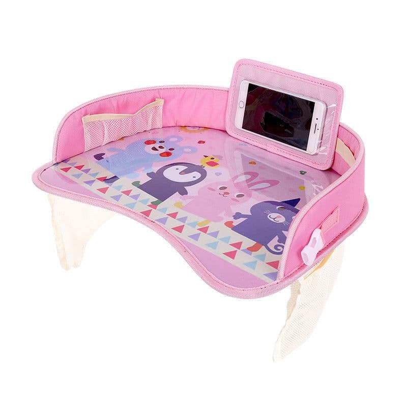 image-Baby Stroller Tray Table Waterproof Cartoon Dinner Plate