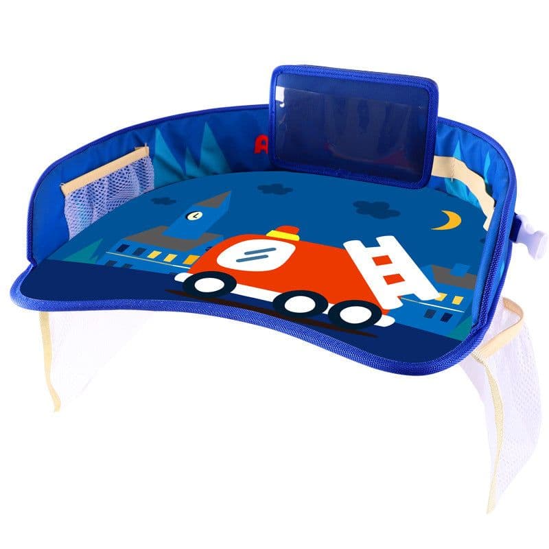 image-Baby Stroller Tray Table Waterproof Cartoon Dinner Plate