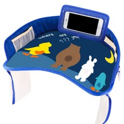 image-Baby Stroller Tray Table Waterproof Cartoon Dinner Plate