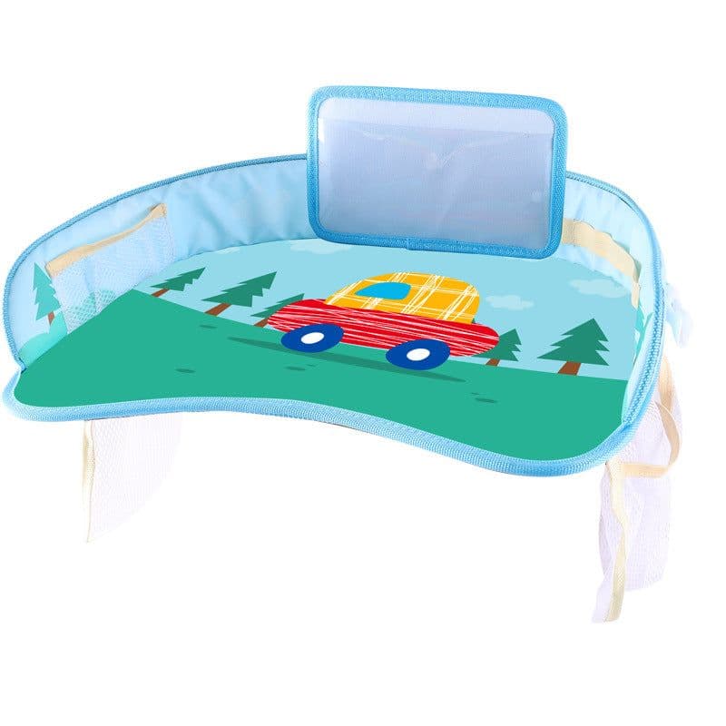 image-Baby Stroller Tray Table Waterproof Cartoon Dinner Plate