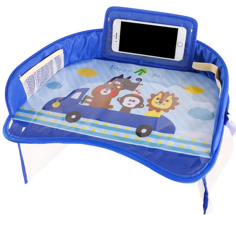 image-Baby Stroller Tray Table Waterproof Cartoon Dinner Plate