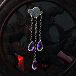 image-Gothic Cloud Raindrops Illusion Earrings - Pagan Witchcraft Style