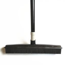 image-TPR Rubber Broom with Long Handle and Scraper for Pet Hair Removal