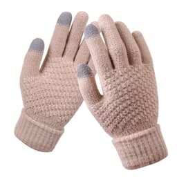 image-Winter Touchscreen Knit Gloves Jacquard Brushed Warm Women