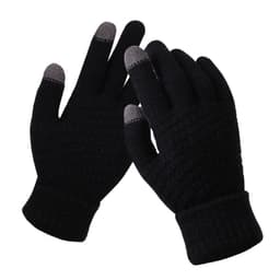 image-Winter Touchscreen Knit Gloves Jacquard Brushed Warm Women