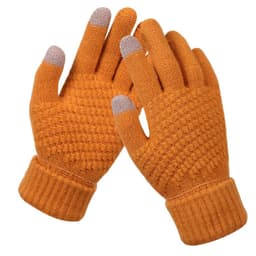 image-Winter Touchscreen Knit Gloves Jacquard Brushed Warm Women