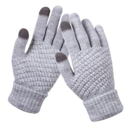 image-Winter Touchscreen Knit Gloves Jacquard Brushed Warm Women