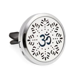 image-Car Air Freshener Clip Alloy Hollow Perfume Holder with 10 Sponges