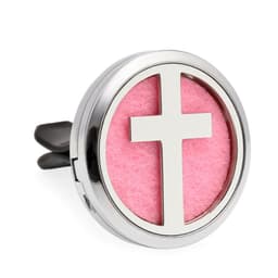 image-Car Air Freshener Clip Alloy Hollow Perfume Holder with 10 Sponges